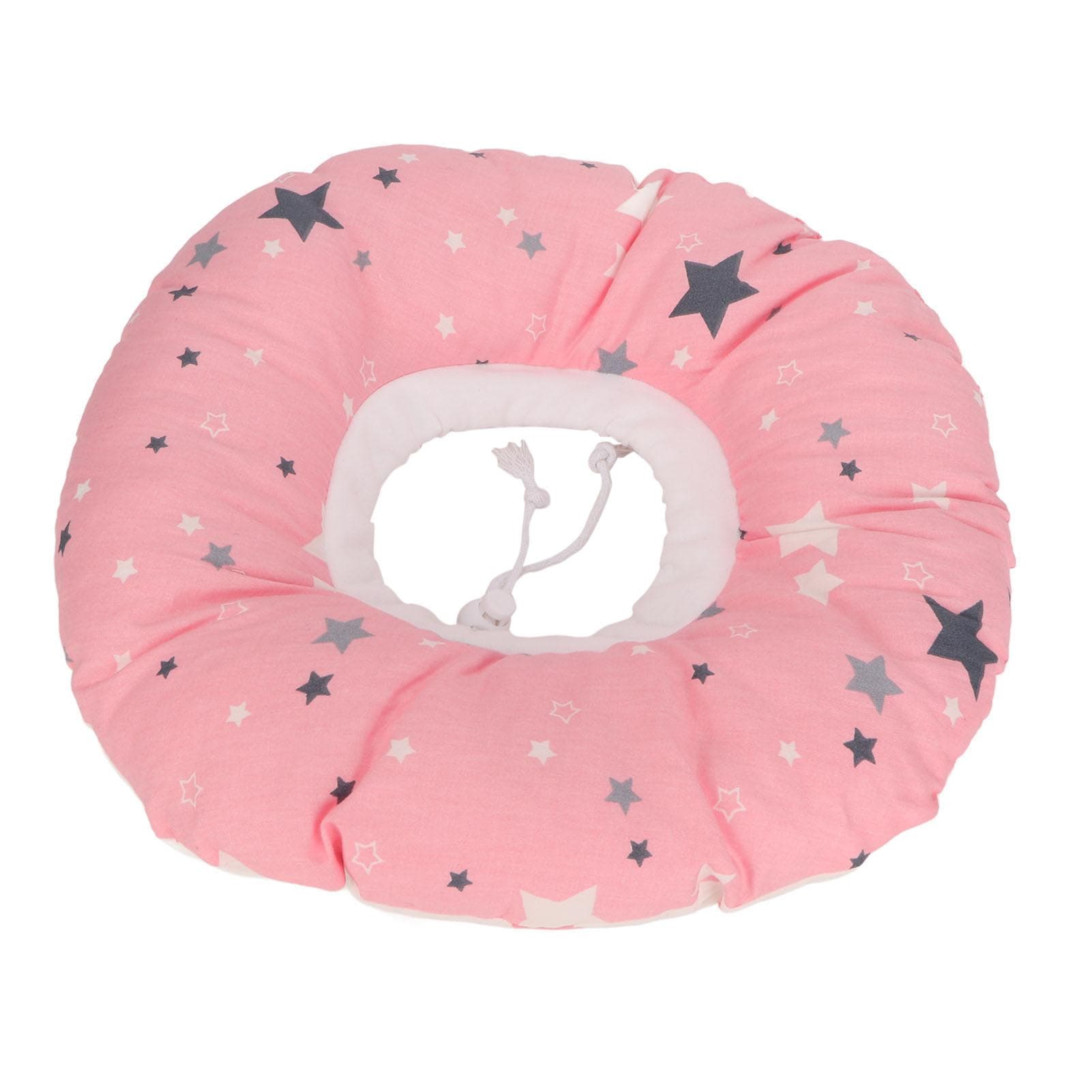 Piercing Ear Pillow Doughnut Shape Support Head Pink Resilience Cotton Ear Guard Pillow