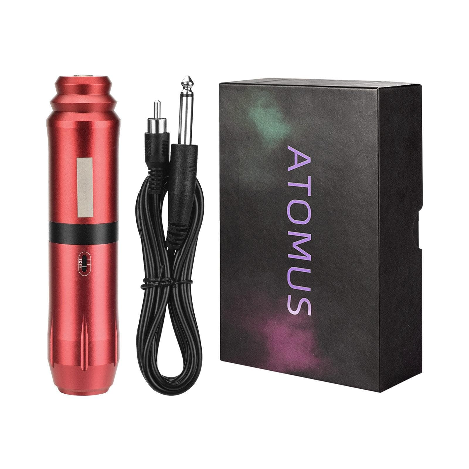 Aluminum Alloy Rotary Tattoo Pen Tattoo Machine Shader Liner Motor Power Cord Kit for Artists red