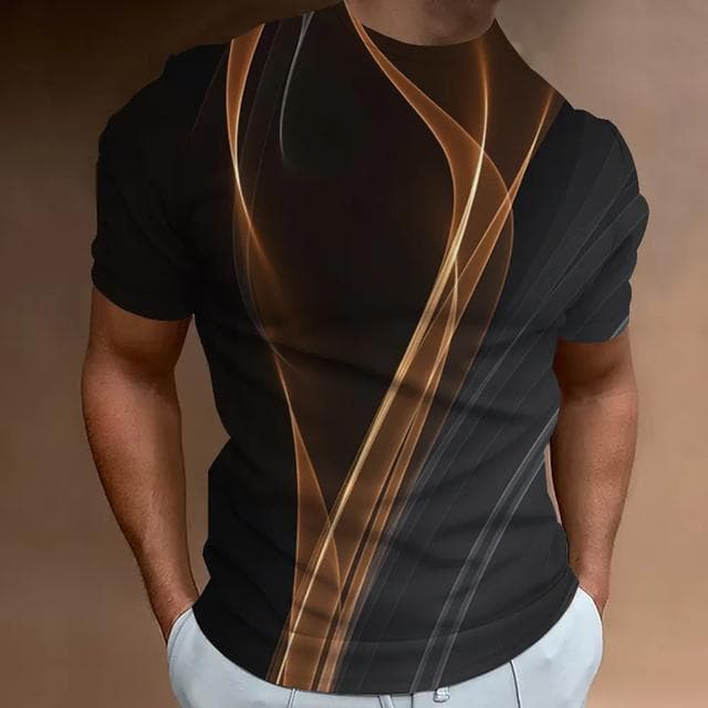 T-Shirts For Men Casual 3D Abstract Print Short Sleeve Tops Fashion O-neck Prints Graph Tees Y2k Oversized Men's Clothing Tshirt XL