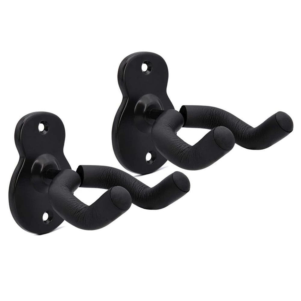 2pcs Guitar Metal Hook Guitar Hanger Display Hanger for Ukulele Violin Electric Guitar Bass black