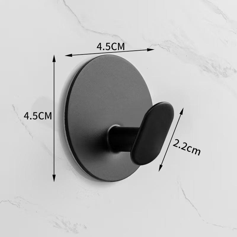 1Pc Modern Matte Black Towel Hanger, Bathroom Towel Hangers, for Indoor Showers, Bathrobe Organizer