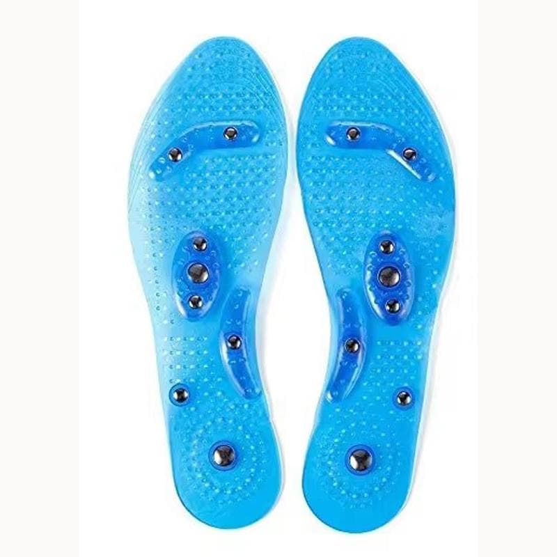 Foot Acupressure Enhanced Massage Insoles Long Lasting Breathable Insoles for Men and Women Massage Transparent Insole EU40-44 blue