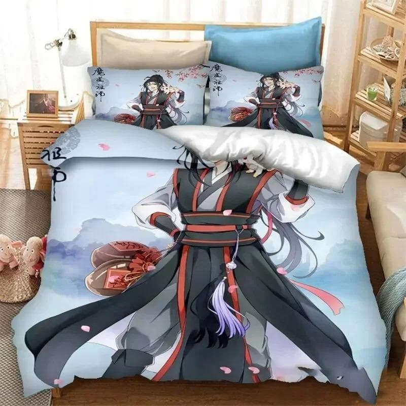 Grandmaster of Demonic Cultivation Mo Dao Zu Shi Bedding Set Boys Adults Kid Duvet Cover Bed Cover Single Queen King Double 70x133cm 2pcs