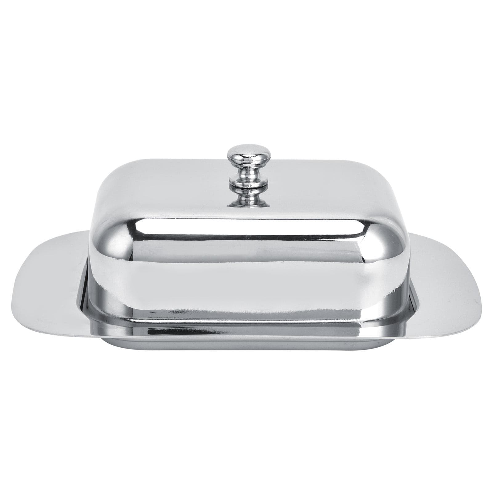 Bright Butter Box with Lid Stainless Steel Cheese Box for Bread Food Pastry Home Restaurant