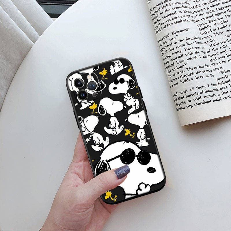 ED44 S-Snoopys Phone Case for iPhone 6 6s 7 8 11 12 13 14 15 XS Pro Max XR X SE Samsung S20 S21 S22 S23 S24 FE Ultra Plus Lite S21S A55 iPhone 13 kobi