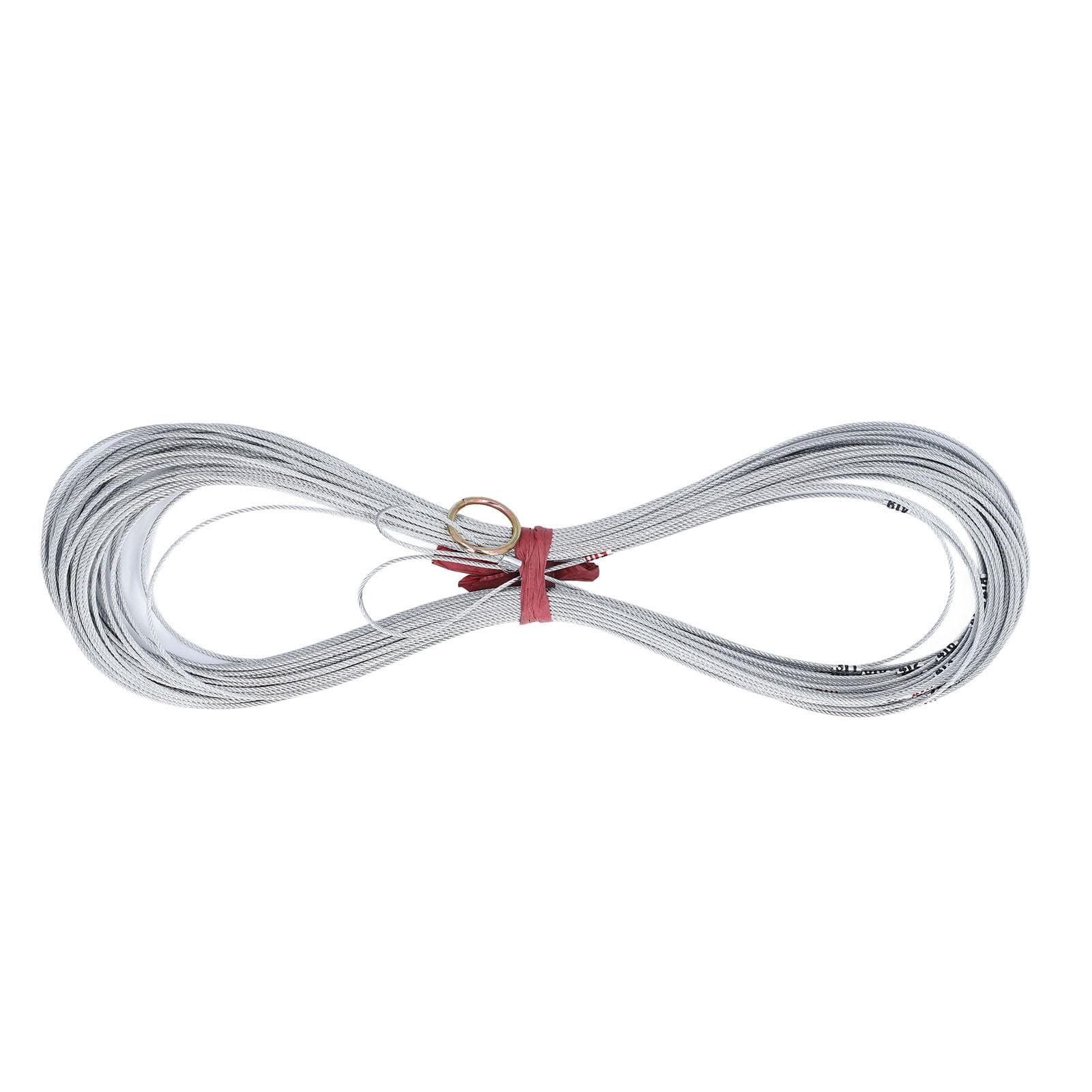 50m Deep Well Measuring Rope Clear Scales Non Shrinkage Portable Steel Wire Measure Rope for