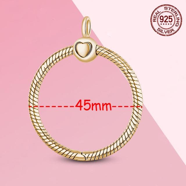 Pendant 925 Sterling Silver Original Moments Small Medium Large O Pendant Charm Fit Charms Necklace Chain DIY Jewelry Making