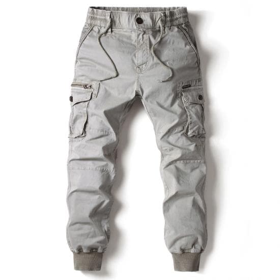 Cargo Pants Men Jogging Casual Pants Cotton Full Length Military Mens Streetwear Mens Work Tactical Trousers Plus Size 36 light grey