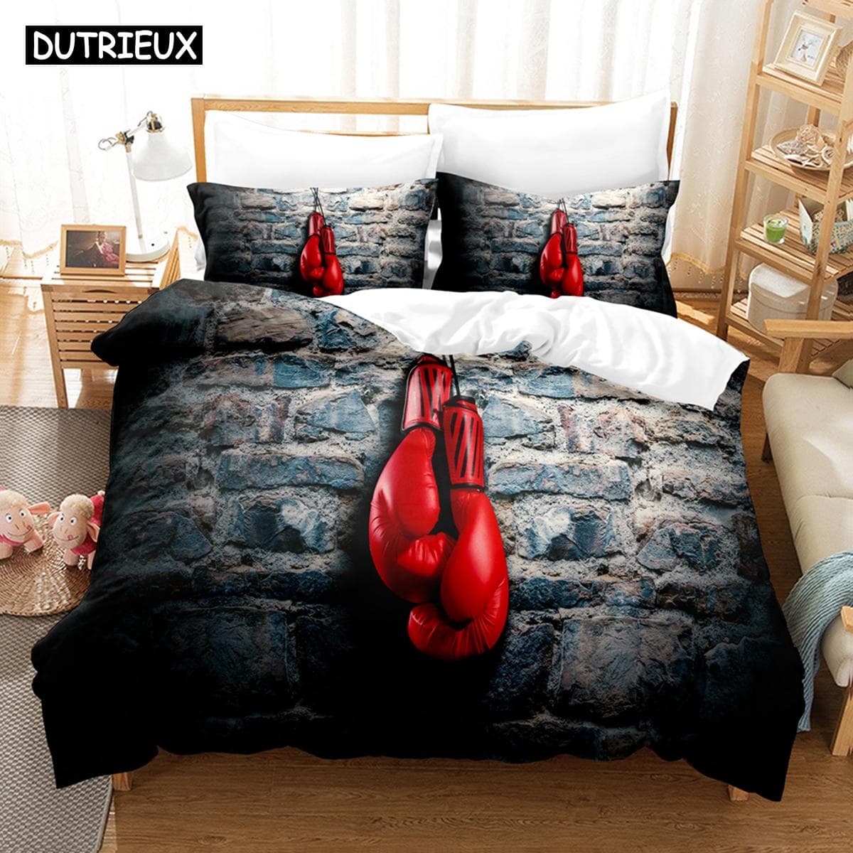 3D Boxing Bedding Sets Duvet Cover Set With Pillowcase Twin Full Queen King Bedclothes Bed Linen 140x200cm 3pcs