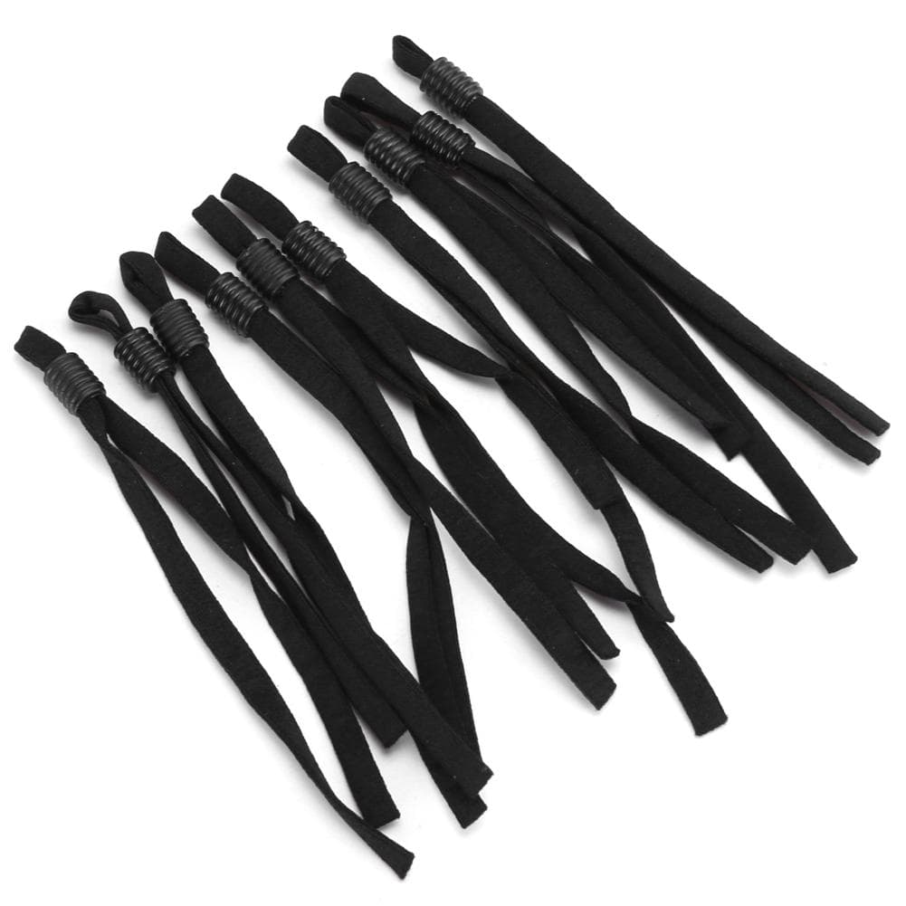 200pcs Elastic Bands Adjustable Buckle Stretchy Earloop Rope String Cord for SewingWhite Flat black