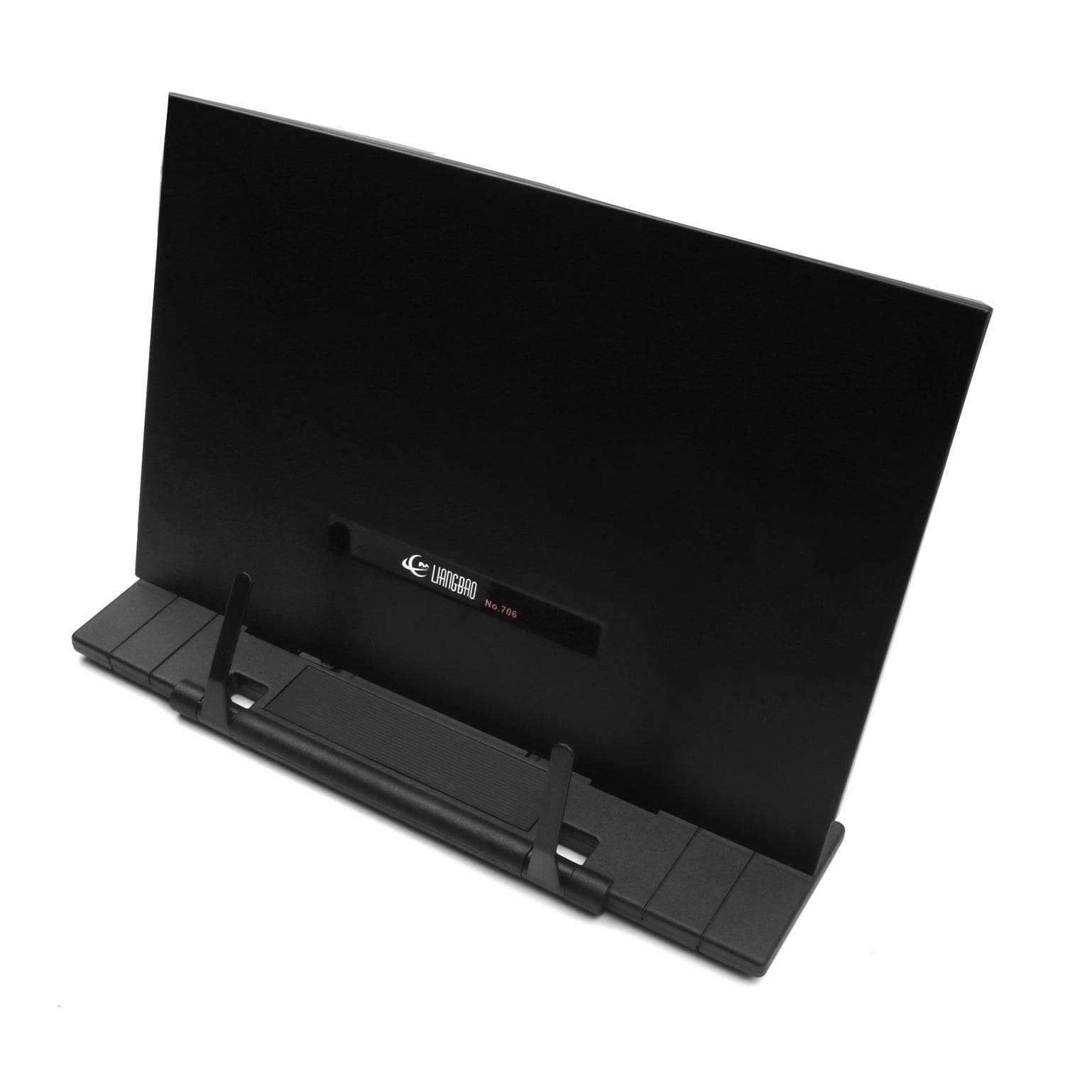 Foldable Desktop Music Stand Portable Cookbook Tablet Book Reading Metal Stand Holder Bracket Black black