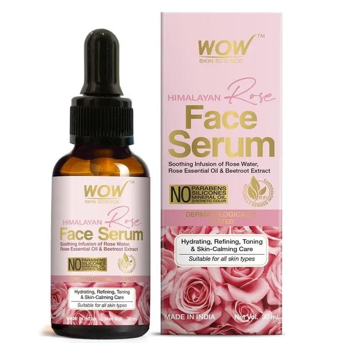Wow Skin Science Himalayan Rose Face Serum - for Hydrating & Toning Skin, 30ml