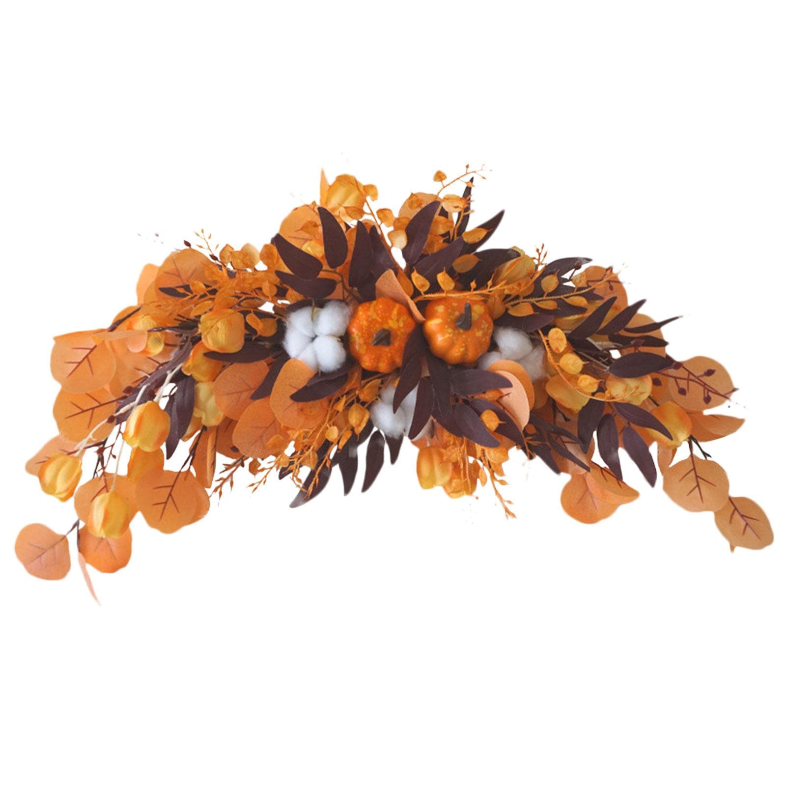 Faux Mirror Front Flower Fall Halloween Thanksgiving Door Decoration Home Decor