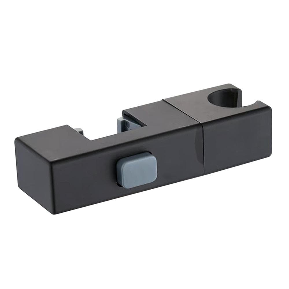Rectangular Pipe Shower Head Holder Rotatable Riser Rail Bracket Hardware Bath Accessories black