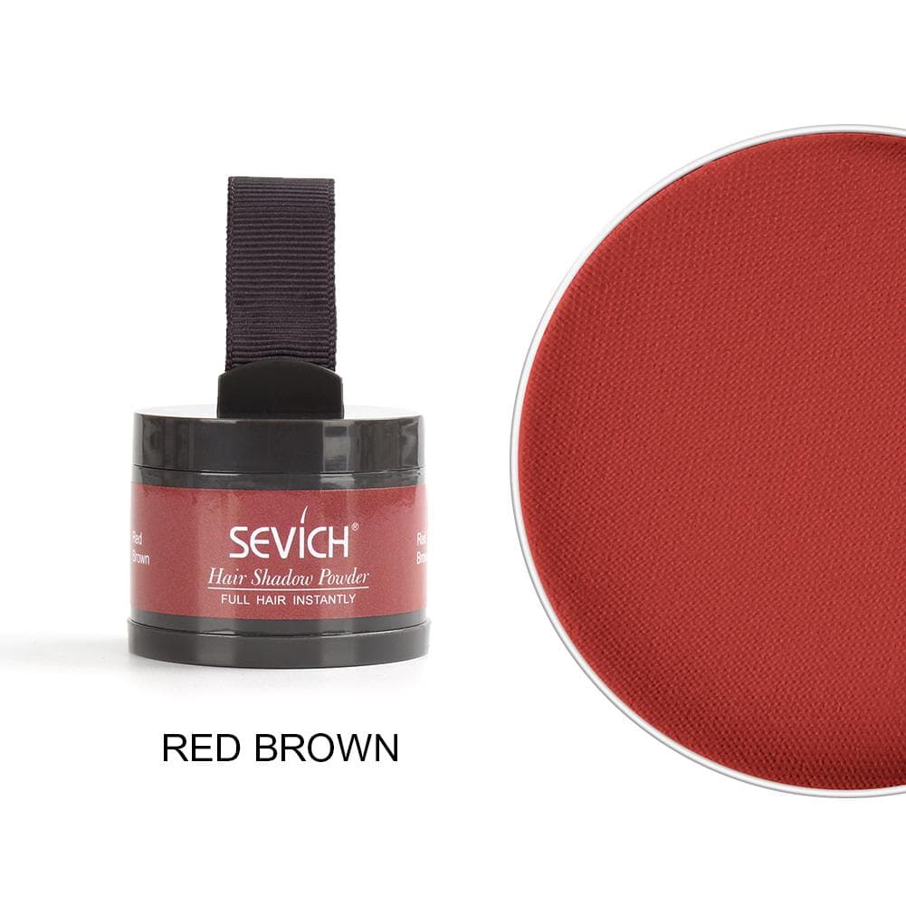 Sevich Magical Fluffy Hairline Powder Hair Line Shadow Hair Concealer Root Cover Up Gray Coverage Unisex Instantly 9 Color red-brown