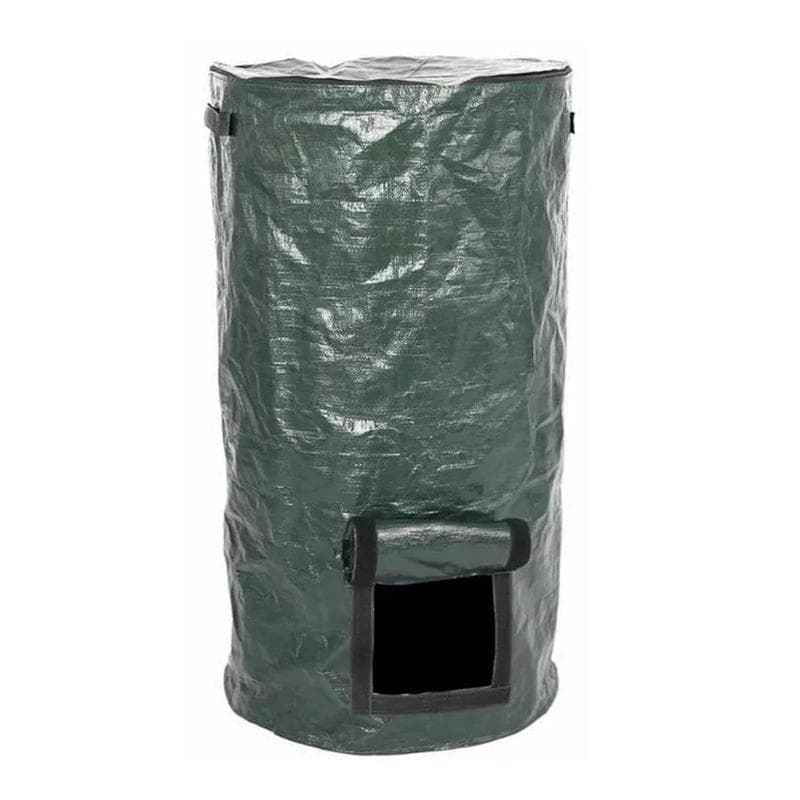 Garden Composting Bag PE Waterproof Foldable Light Weight Large Capacity Reusable Lawn Leaf Bag 34 Gallons 45 X 80cm / 17.7 X 31.5in