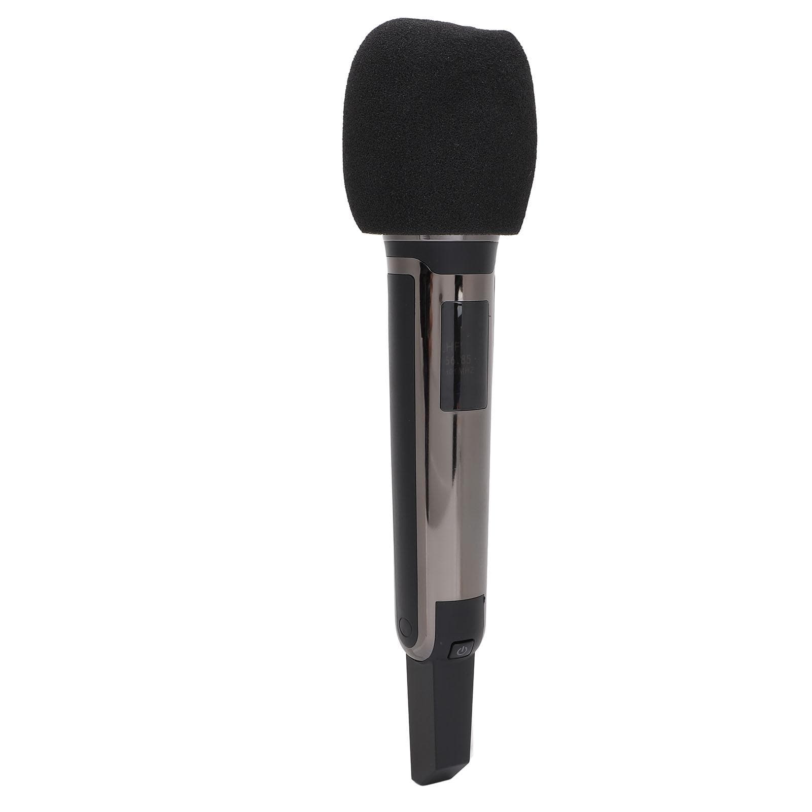 Wireless Dynamic Microphone UHF Metal Handheld Cordless Mic with Receiver for Karaoke Speech
