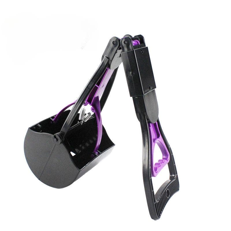 Feces Collector Foldable Shovel Excrement Collector Outdoor Dog Walking Clip Stool Apparatus Feces Cleaning Tool Pet Products purple