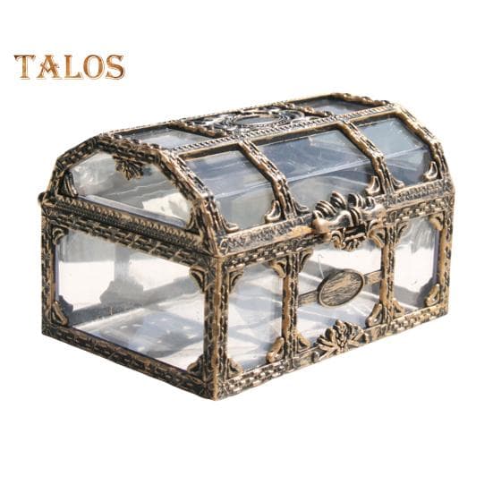 Retro Storage Box Jewelry Cosmetics Organizer Sturdy Structure Transparent Design Solid Jewelry Box Organizer Case bronze