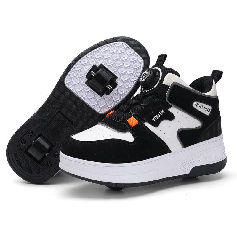 2024 Mesh Double-Wheel Running Shoes for Kids - Roller Skating Shoes with Sport Buckle 37 black/white