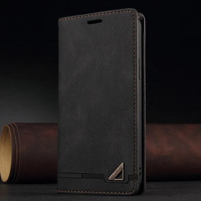 Flip Leather Case For Sony Xperia 10 V 1 V 10 IV 5 IV 1 IV 10 III 5 III 1 III ACE II Wallet Card Slots Stand Phone Cover Anti-theft Brush Bag Xperia 8 black