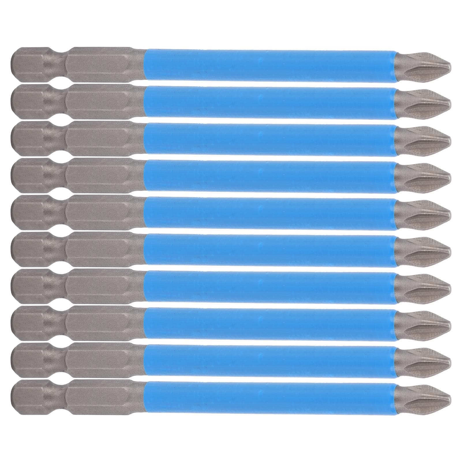 10Pcs Cross Screwdriver Bits 90mm PH2 NonSlip Magnetic Electric Drill Bits Accessory