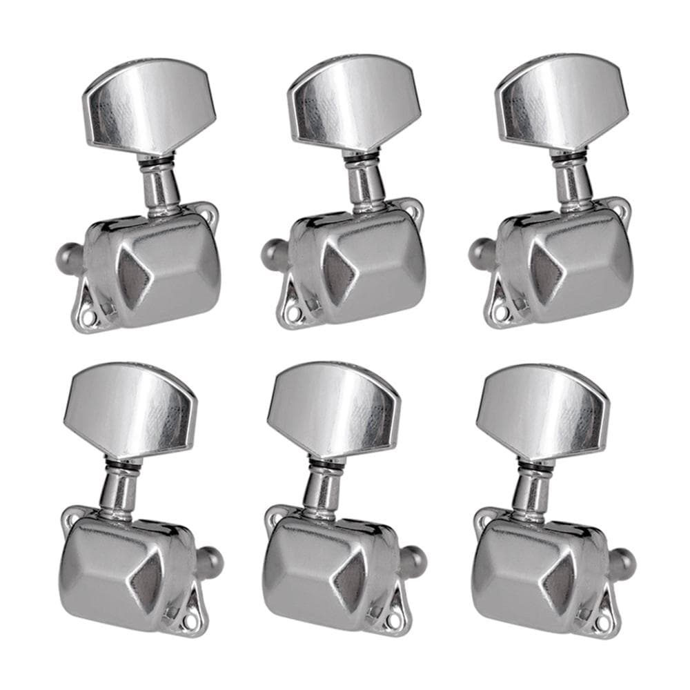6pcs Gear Ratio 1:15 Semi-Closed Electric Acoustic Guitar Tuning Pegs Tuner Machine Heads Tuning silver
