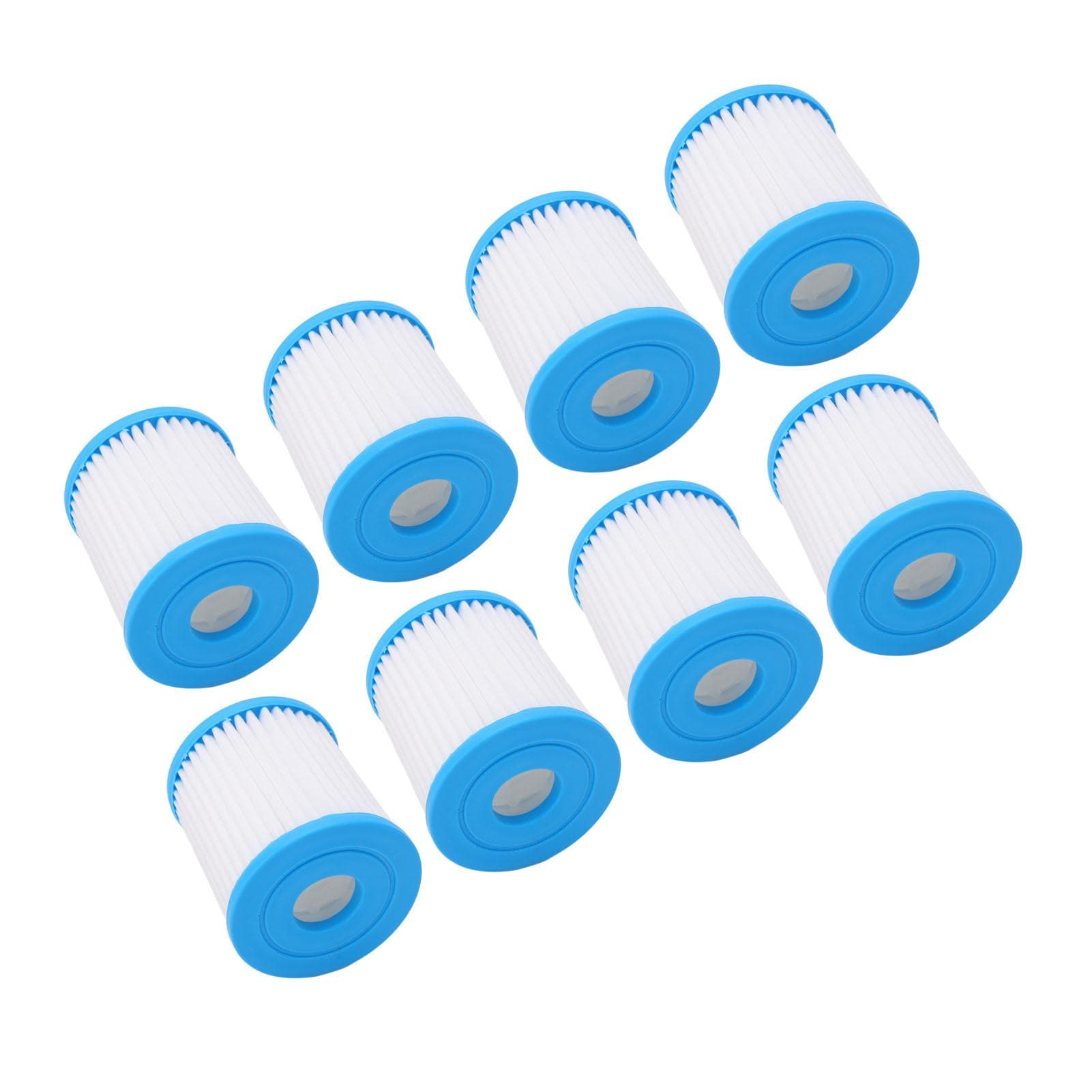 8 Pcs Pool Filter Cartridge Strong Filtration Ability Heavy Duty Polyester Reusable Swimming Pool