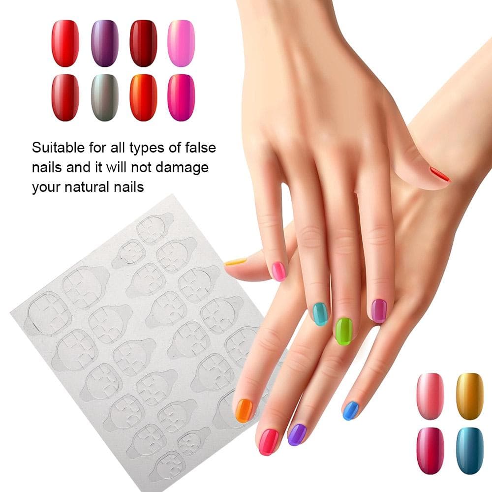 240Pcs Double Sided Adhesive Glue Tapes Clear Nail Art Tabs For False Nails