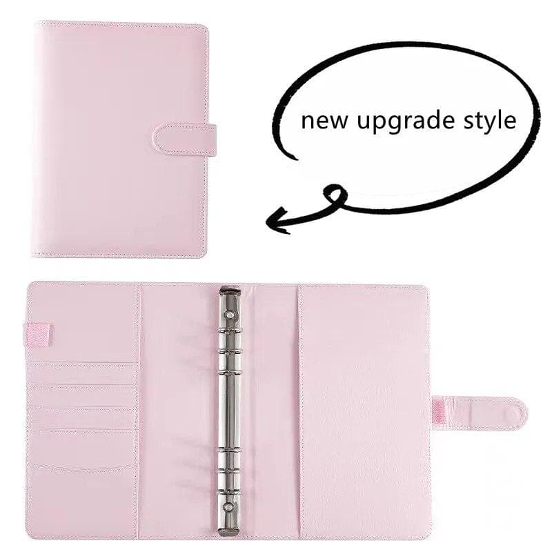 A5 Pu Leather Candy Color Binder Photocards Cute Loose-leaf Idol Kpop Album Photo Storage Book Journal Cover School Stationery pink