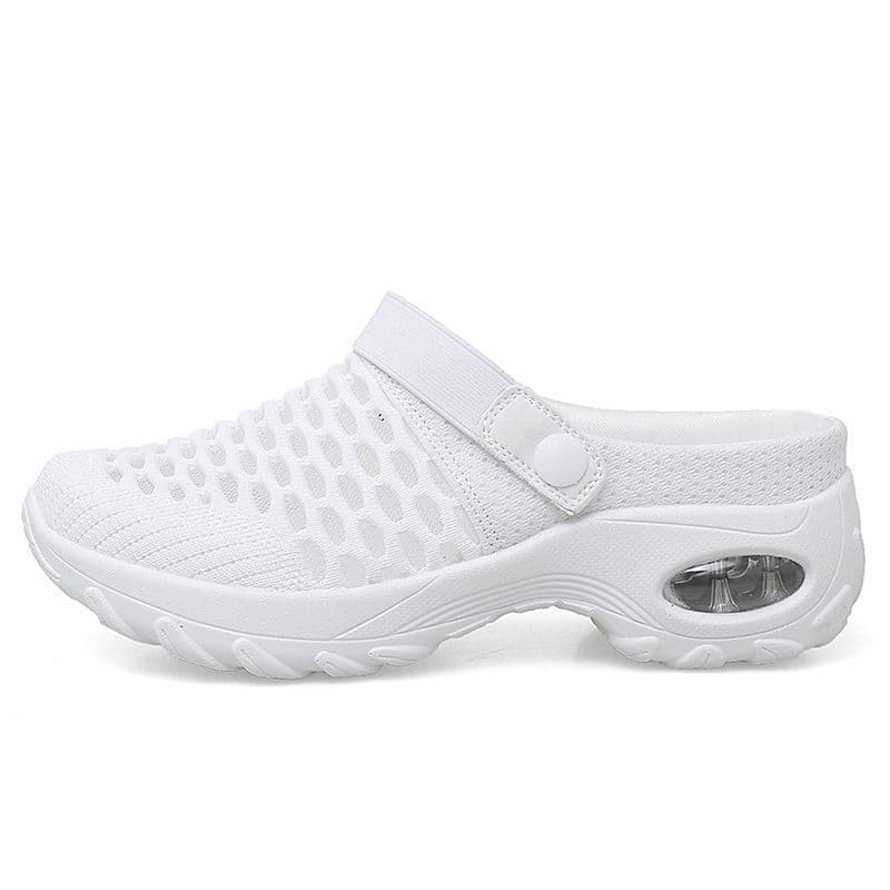 Air-Cushioned Women’s Summer Sandals Clogs Breathable Lightweight Slippers 35 white
