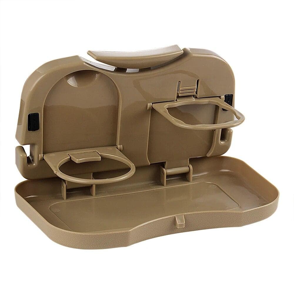 Car Back Seat Table car cup holder car folding table Holder Stand Desk Auto Drink Food Cup Tray Car Accessories beige
