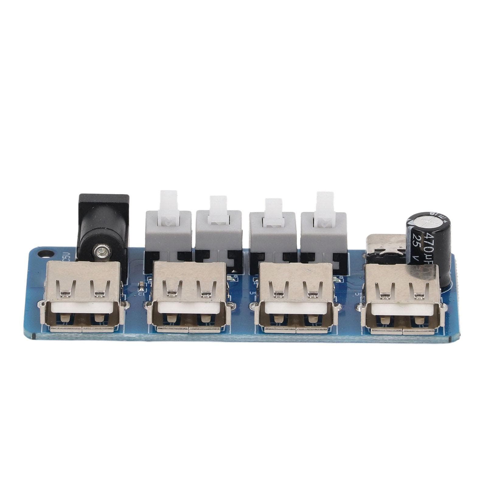 Power Expansion Module Button Control 4 Channel USB Power Splitter Power Module Board 5V