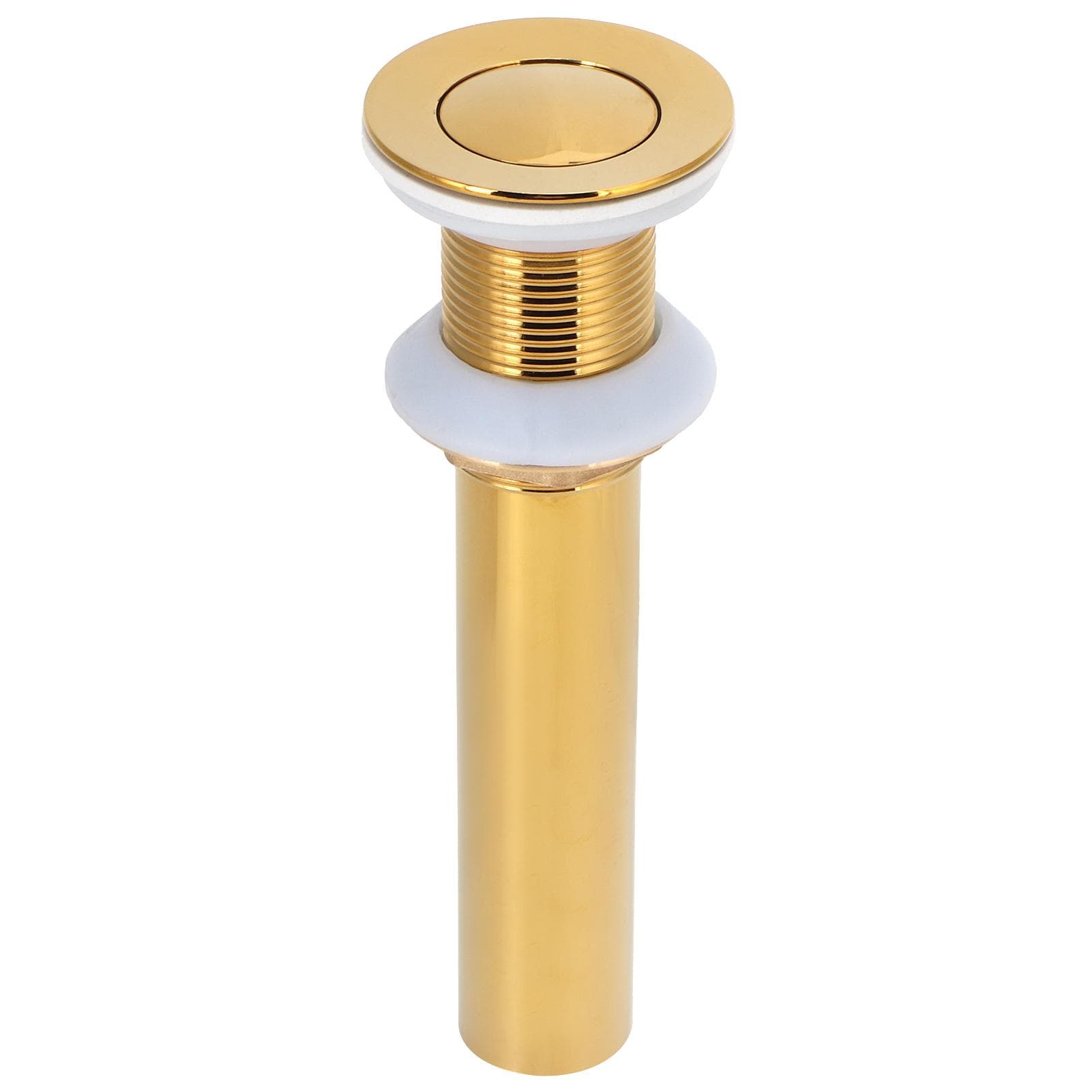 Gold Sink Drain without Overflow Anti Clog Bathroom Faucet Wash Basin Drain Stopperwithout Hole