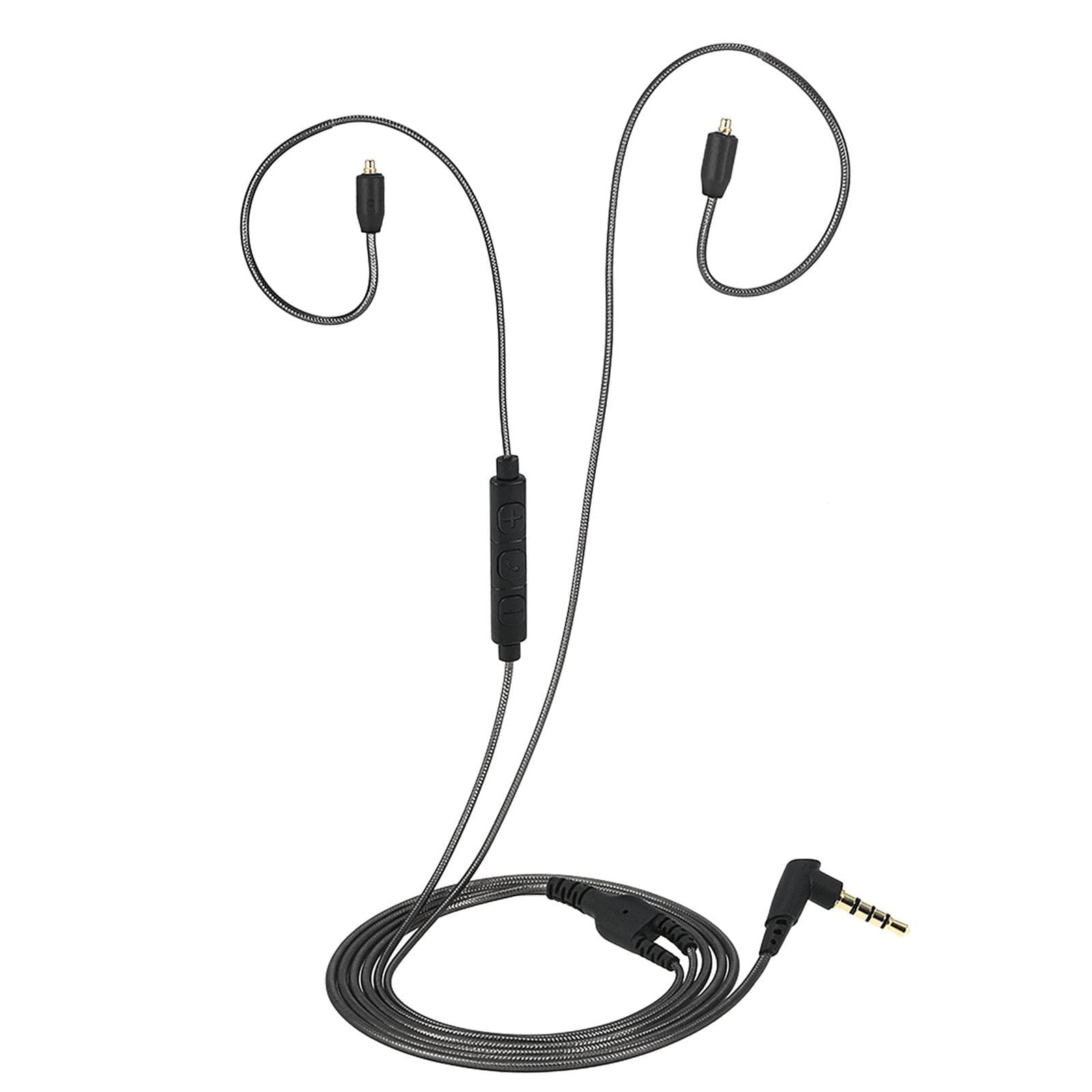 3.5mm Wired Earphones Cable Detachable Replacement Headphone Cord w/ Microphone MMCX Connector for