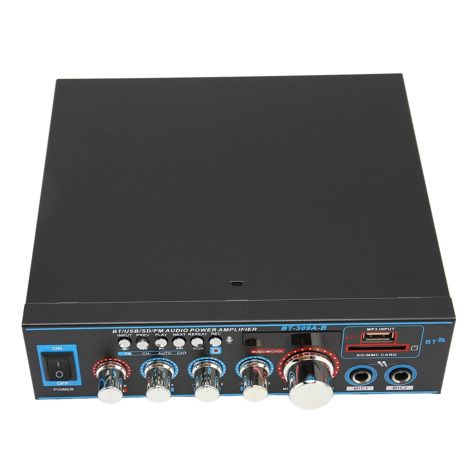 Mini Bluetooth Digital Amplifier 2 Channel Volume Control Multifunctional Stereo Sound Amplifier EU Plug