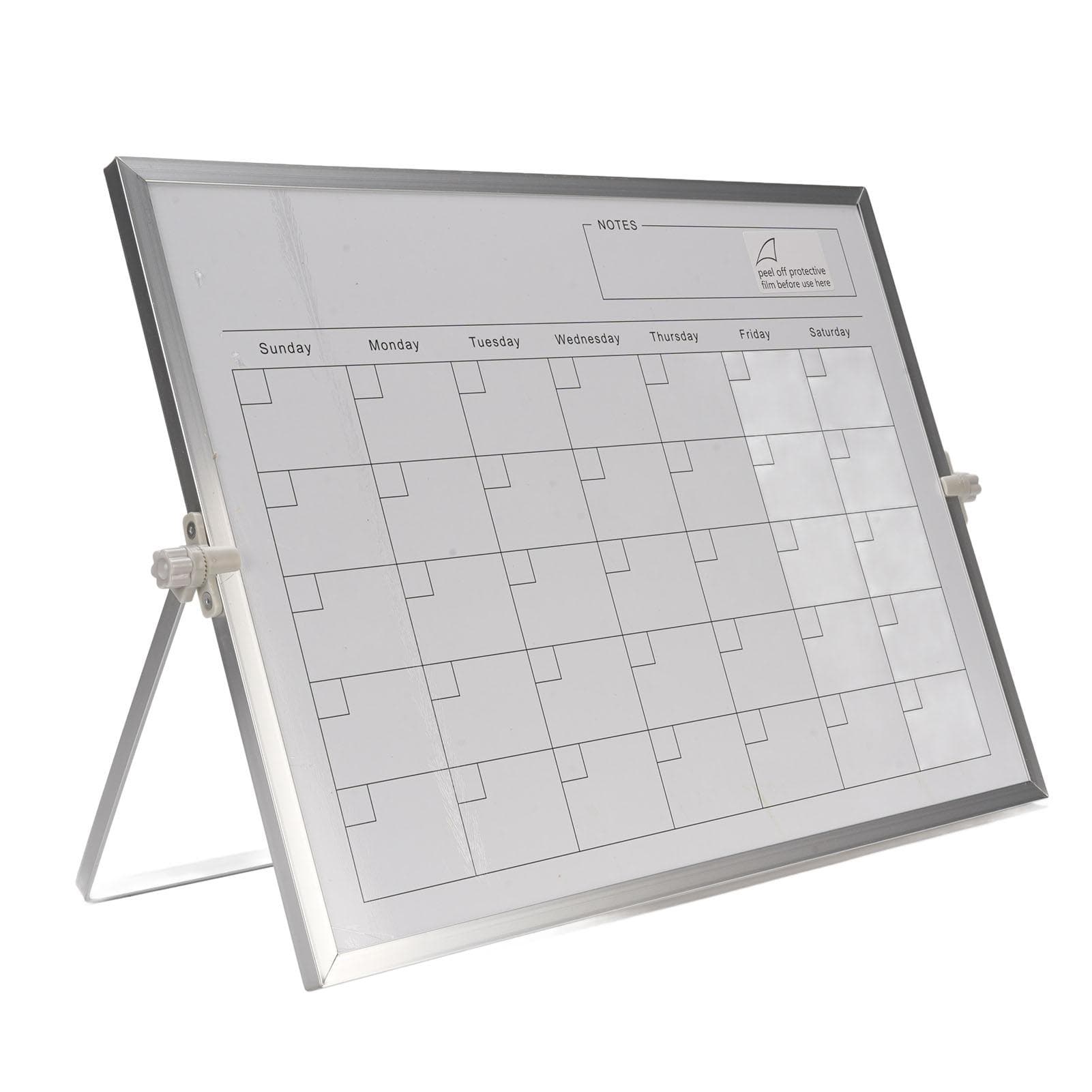 Dry Erase Calendar 30x40cm Double Sided Magnetic Desktop White Board Calendar Monthly Planner with