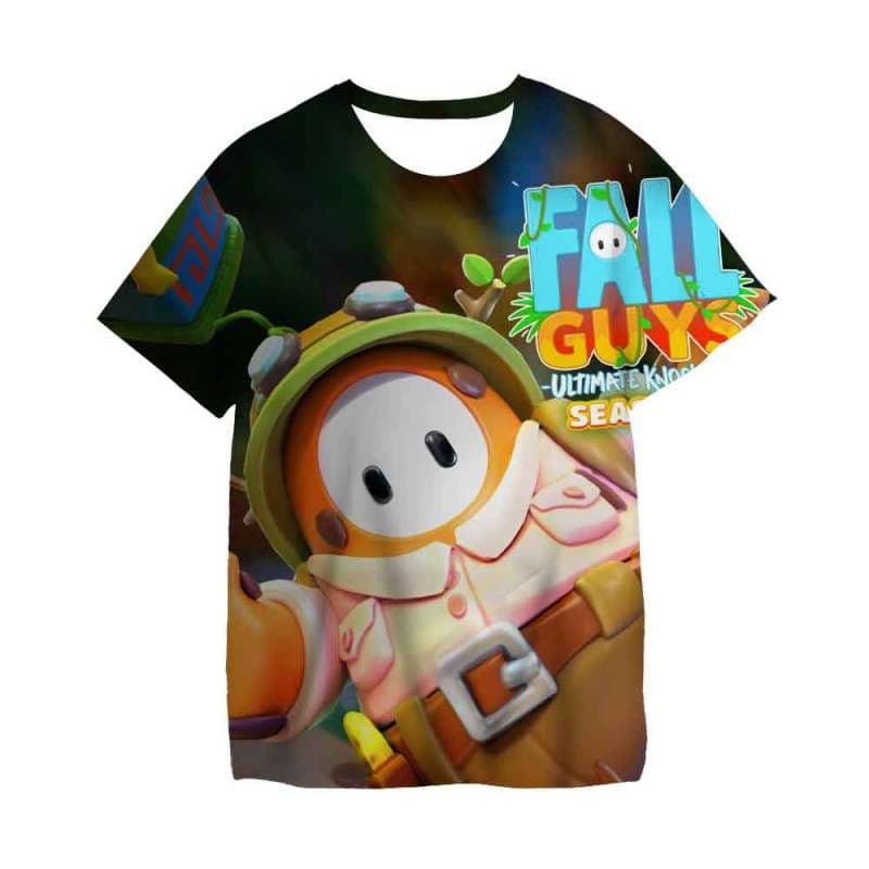 Games Fall Guys T Shirt For 3 to 14 Ys Kids Clothes Baby Boys T-shirt Kid Girls Tops Tee Children Clothing Boy T-shirts 130