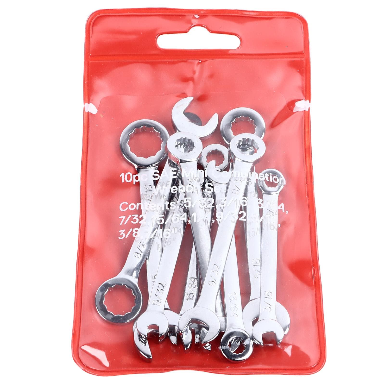 10PCS Mini Combination Wrench Set Steel Inch Open End Small Wrench Set for Repairing Assembling