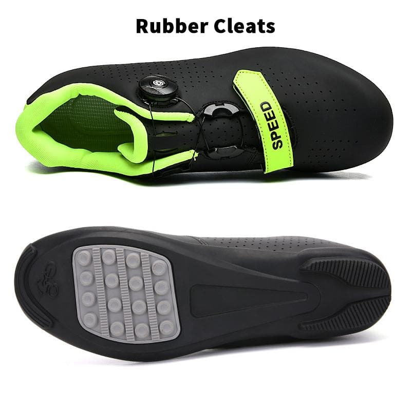 Cycling Sneakers Road Bike Cleat Shoes Men Mountain Racing Speed Sneakers Women Flat Bicycle Shoes Professional Outdoor Athletic Sports Bike Shoes 38 black white