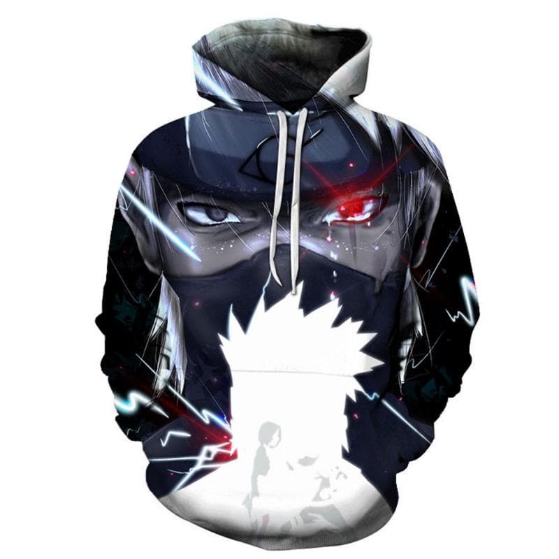 Anime Naruto Hooded Sweatshirts Men pullovers Hatake Kakashi 3D Hoodies Streetwear Unisex M