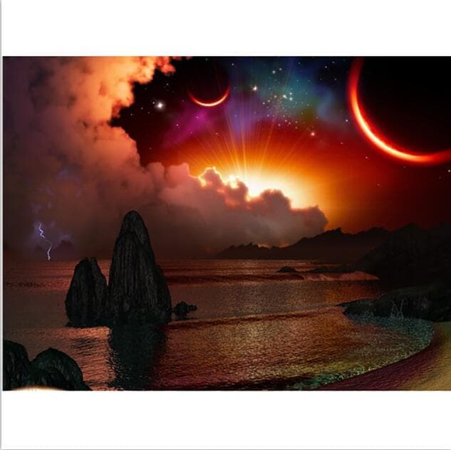 Diamond Pictures Sunset Scenery Cross Stitch Full Drill Handmade Arrivals Acrylic Bedroom Decor 20X30CM