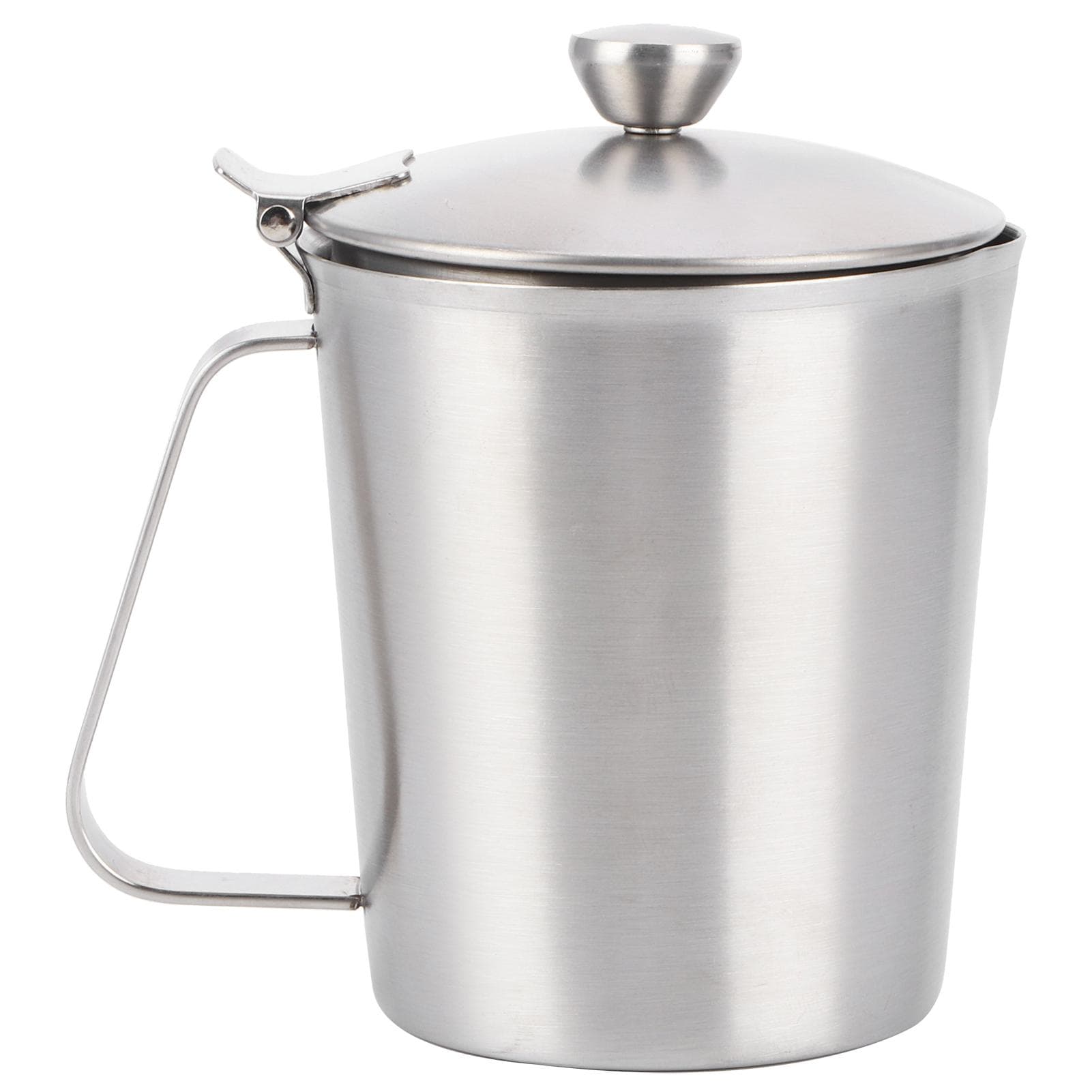 Coffee Latte Cup Thicken 304 Stainless Steel Measuring cup Milk Frothing Jug with Scale Cover700ml