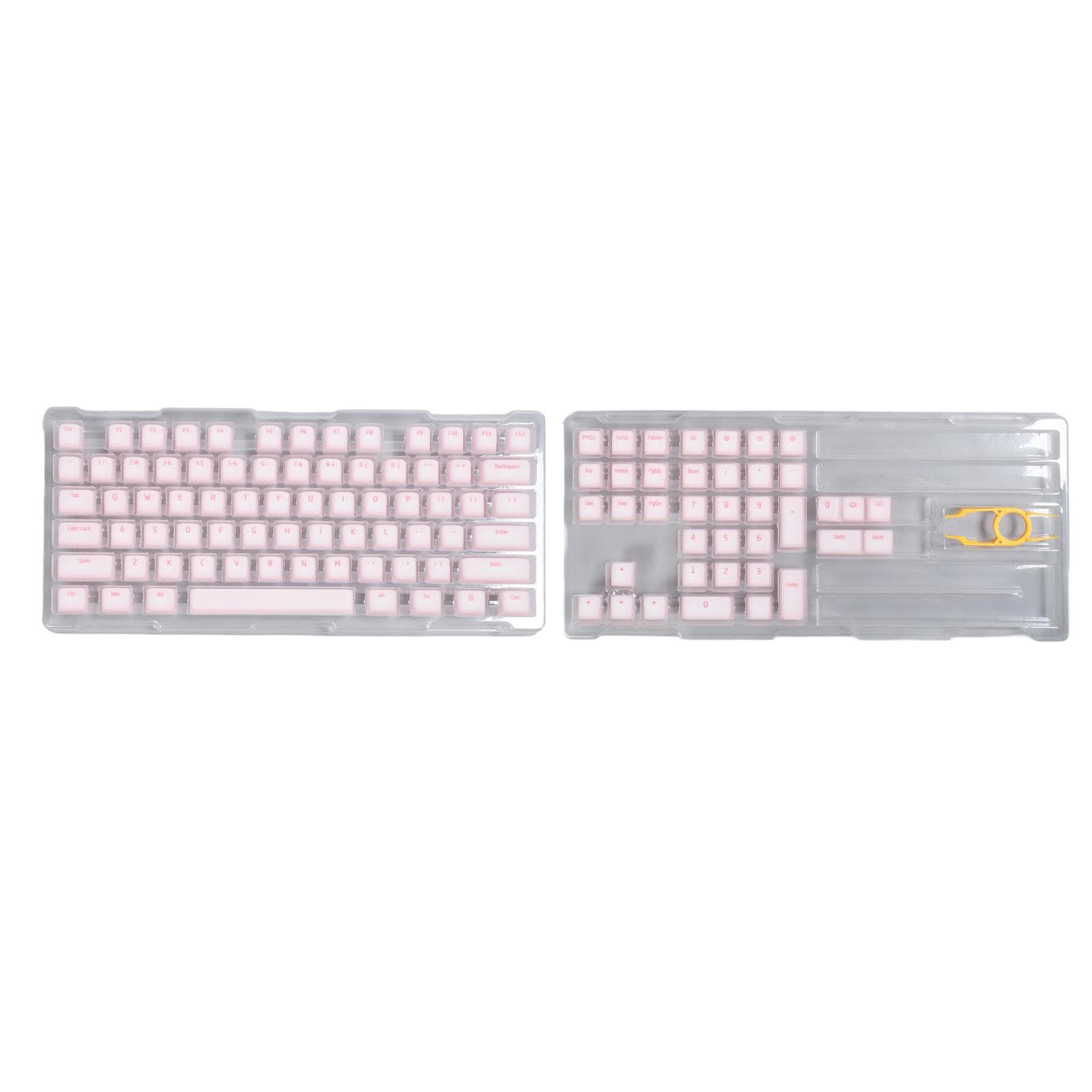 113 Keys PBT Keycaps Professional DIY Original Height Mute Mechanical Keyboard Keycaps for 61 64 68 pink