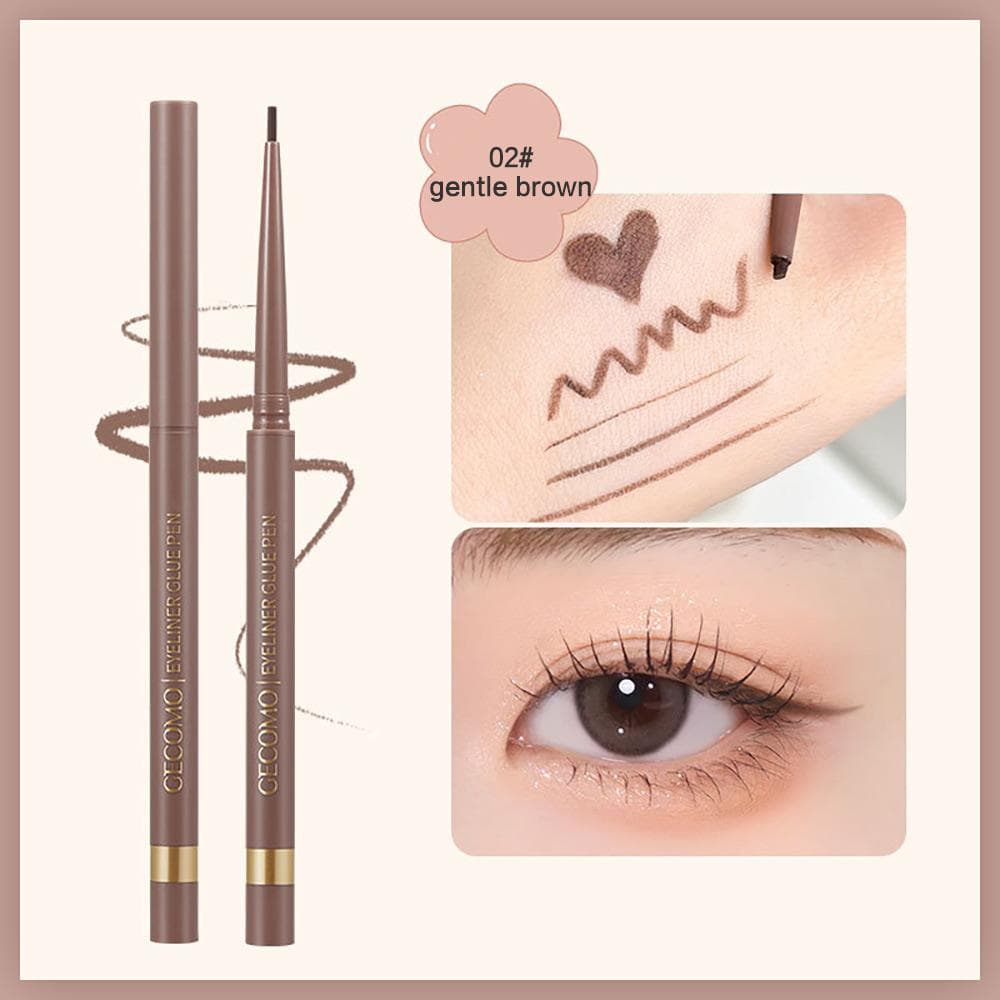 GECOMO Waterproof Eyeliner Pen Long-lasting Makeup Shimmer Lying Silkworm Eyeliner