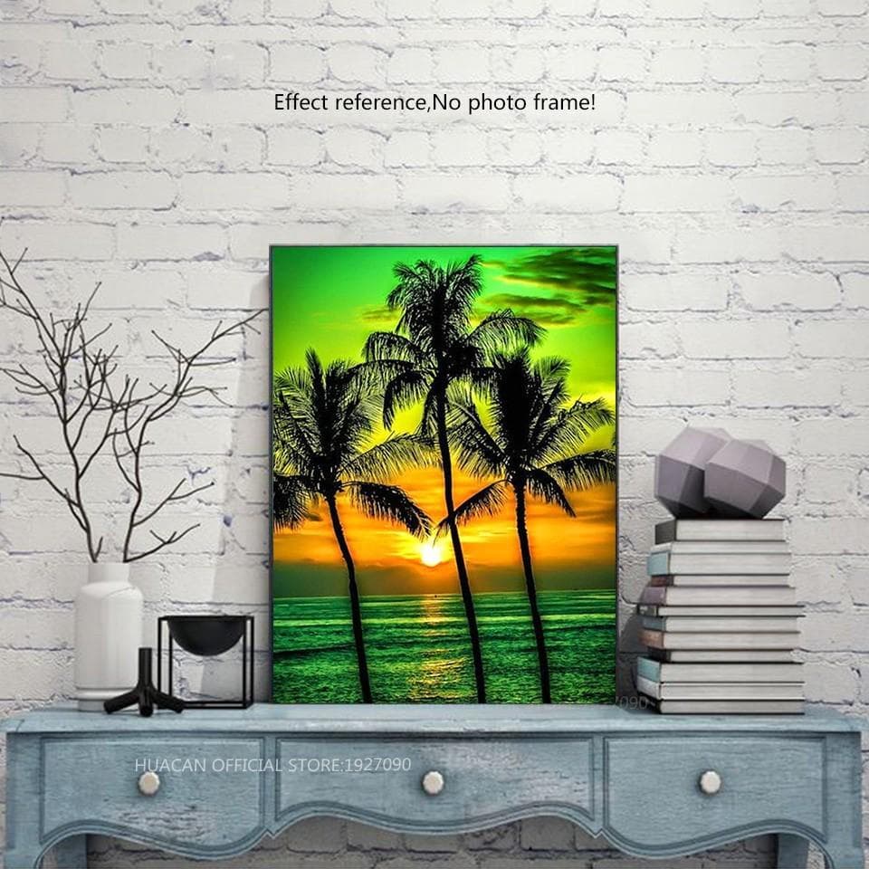 Diamond Mosaic Landscape 5D DIY Diamond Painting Full Round Tree Picture Of Rhinestone 20X30CM