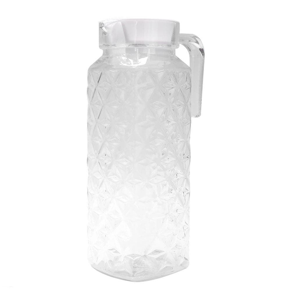 Household Acrylic Diamond Pattern Juice Pot Bottle Beverage Pot Kettle Kitchen UtensilsTransparent transparent