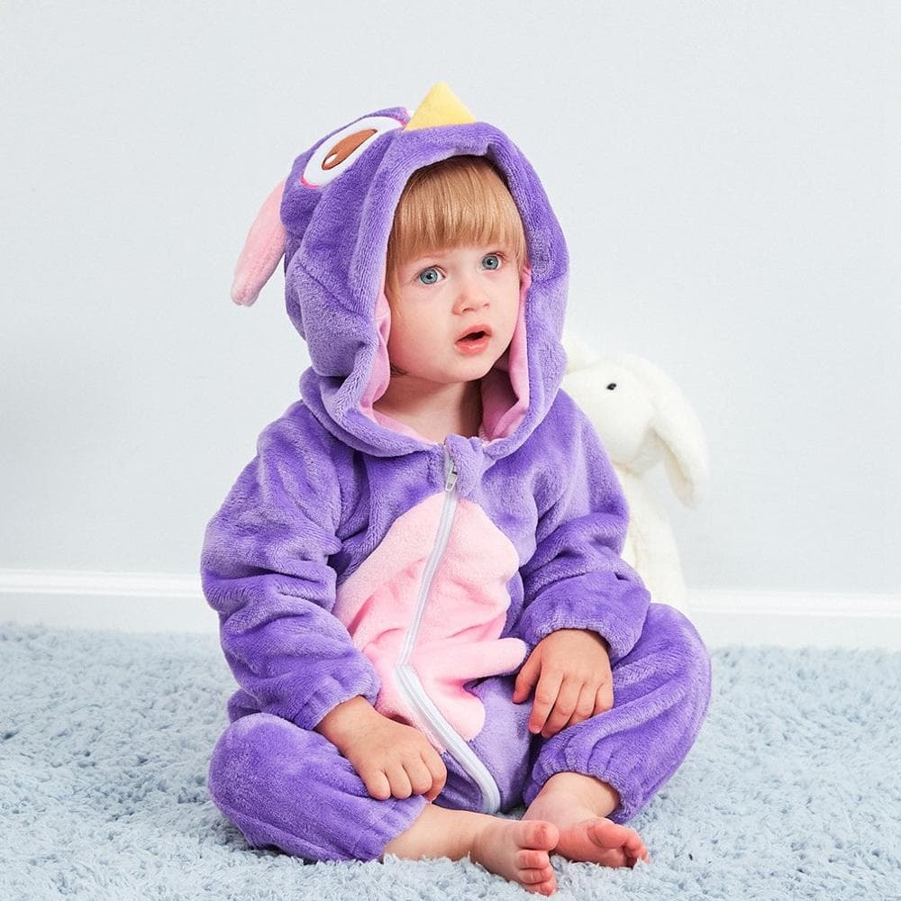 Baby Cartoon Romper Newborn Hooded Infant Clothing Boys Girls Pajamas Animal Onesie Jumpsuit Panda Costumes Flannel Baby Rompers 0-3m