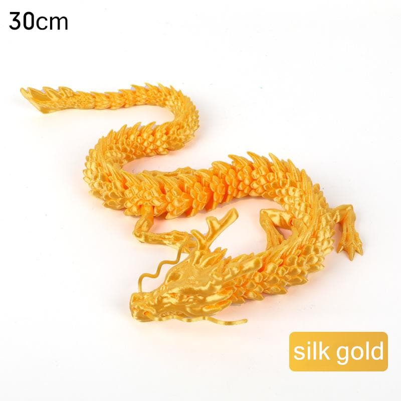 3D Printed Dragon Egg with Dragon Fully Articulated Dragon Model Movable Rotatable Articulated Desktop Ornament Kid Toy 30cm 30cm gold