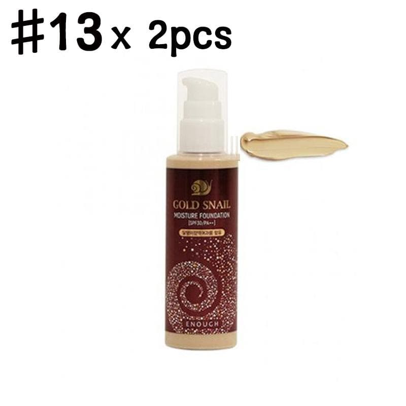 Enough Gold Snail Moisture Foundation 100ml (3 Options) #No.13 x 2PCS